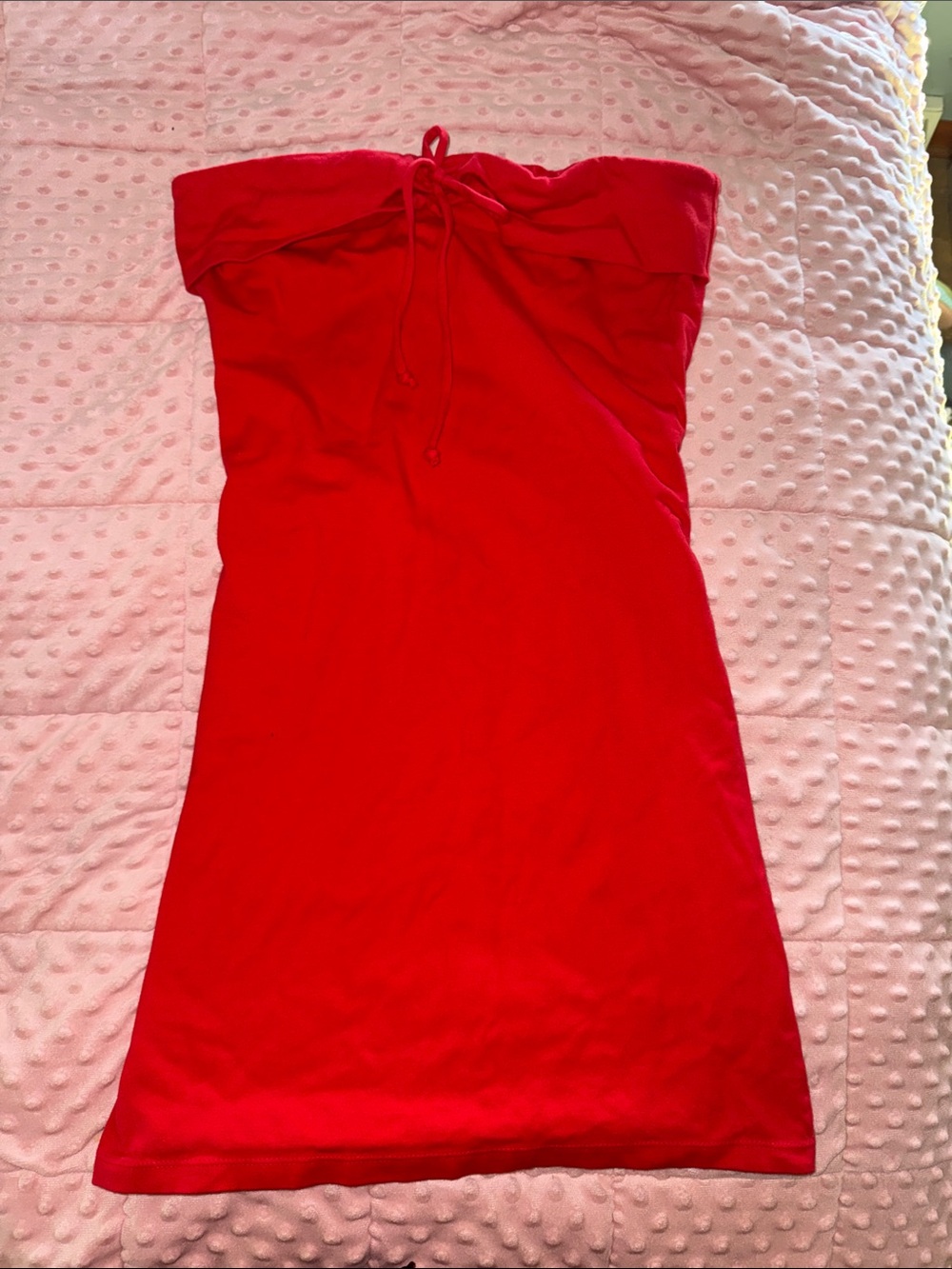 Strapless Red Tube Dress